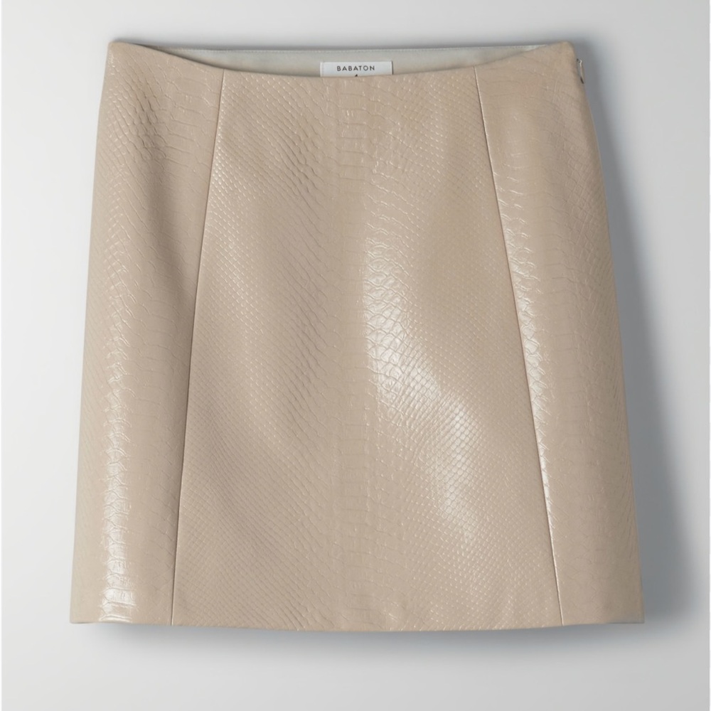 Babaton Cream Mini Skirt